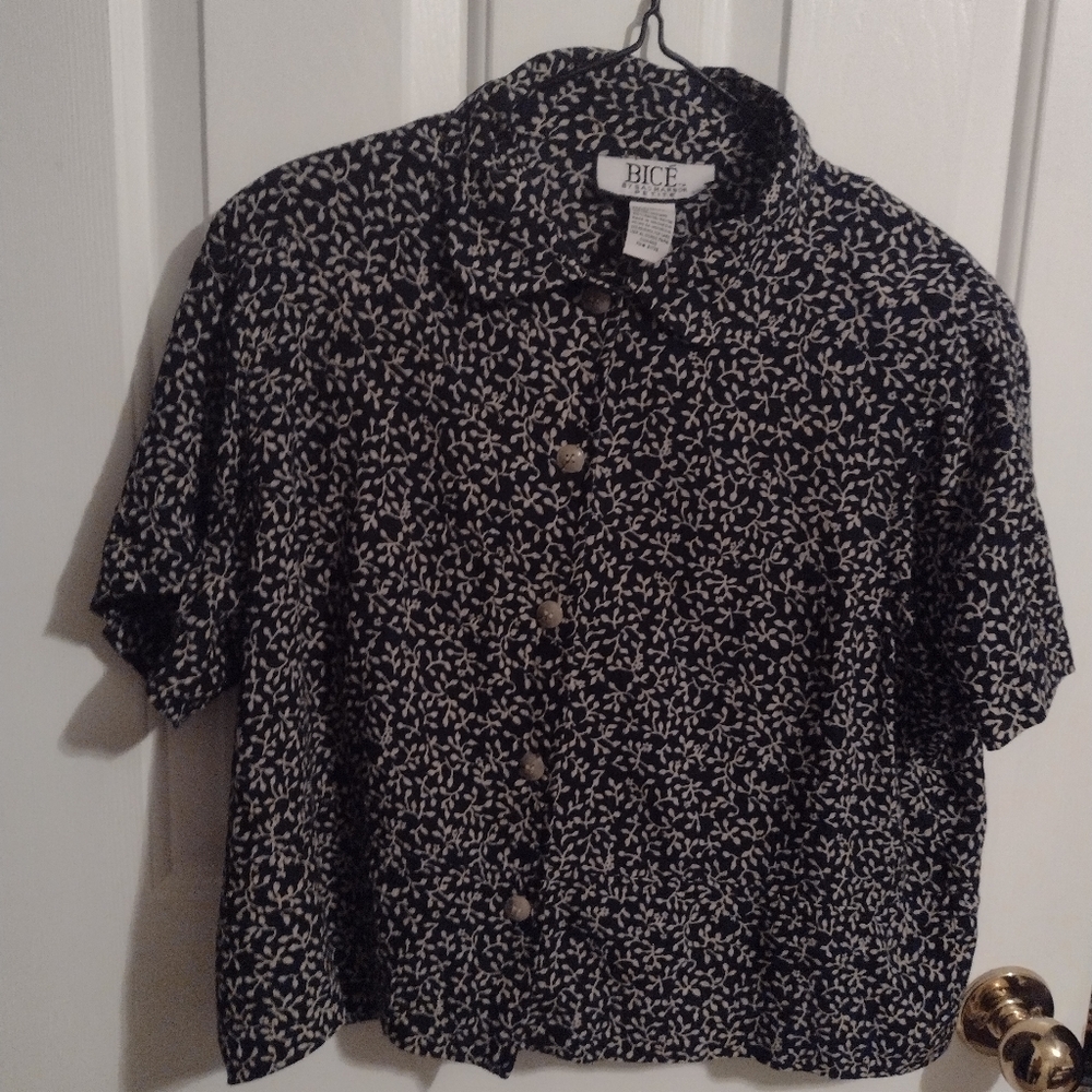 BICE Sag Harbor Petite, Ivy Patterned Shirt, M